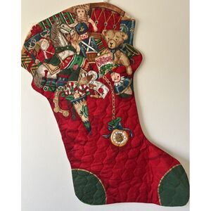 Vintage Cranston The Night Before Christmas Giant Stocking Wall Decoration